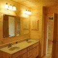 log cabin, bathroom