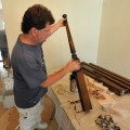 andrew watkins custom home building design build hot springs bath county virginia stair newel finishing