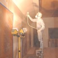 custom home, interior, paint spraying