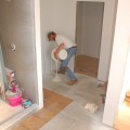 custom home, interior, bathroom, floor tile