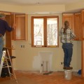 custom home, interior, kitchen, cherry cabinets