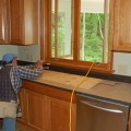 custom home, interior, kitchen, cherry cabinets, granite countertops, trim