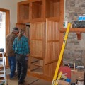 custom home, interior, cherry cabinet, built-in